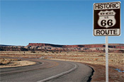 Photo of route 66 outside Fort Wingate.
