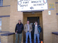 Ft. Wingate environmental personnel outside Building 1.